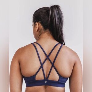 NWT NOBULL Sports Bra Strappy Size Small Navy Blue Workout Crop Tank